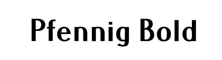Pfennig Bold  Frei Schriftart Herunterladen