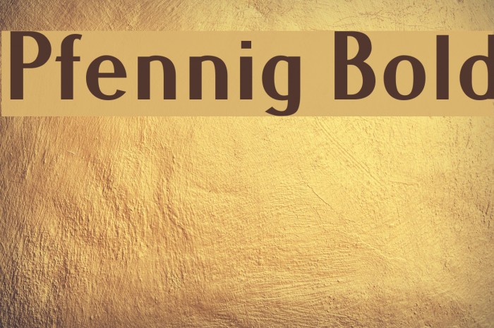 Pfennig Bold Example 2