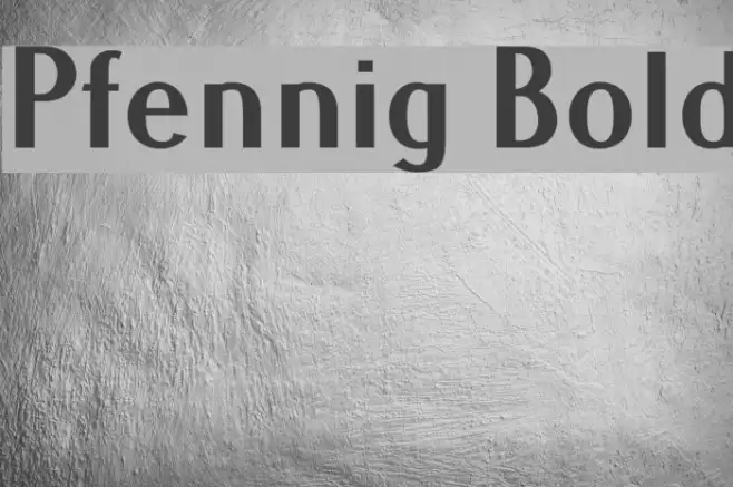 Pfennig Bold Font examples
