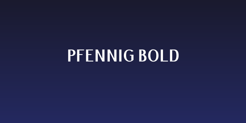 Pfennig Bold Social Header
