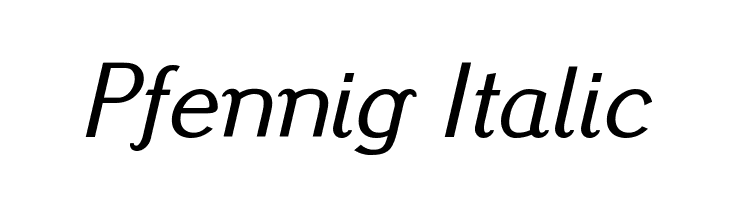 Pfennig Italic Font