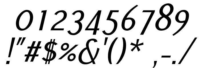 Pfennig Italic Font OTHER CHARS