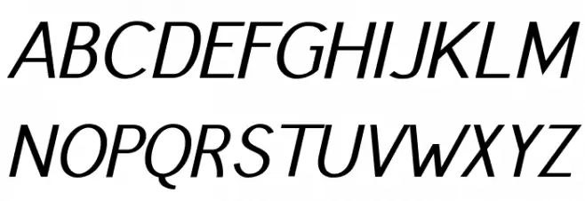 Pfennig Italic फ़ॉन्ट अपरकेस