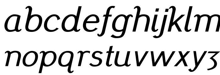 Pfennig Italic Font LOWERCASE