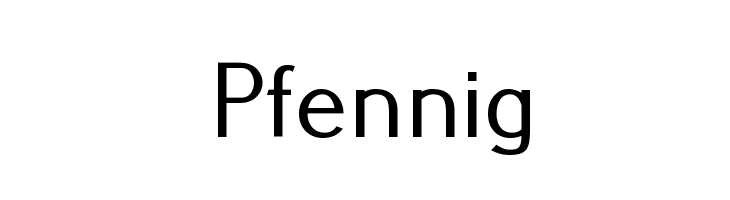 Pfennig Font