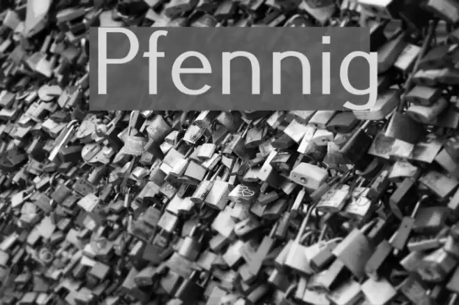 Pfennig Font examples