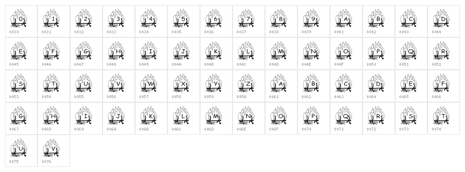 pf_ yulefire1 Character Map