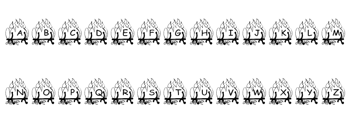 pf_ yulefire1 Font LOWERCASE