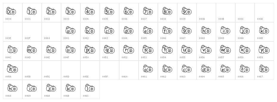 pf_pumpkin1 Character Map