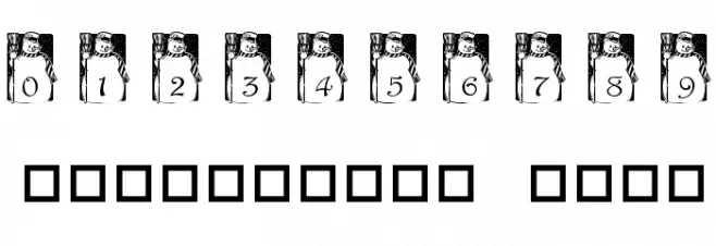 pf_snowman1 Font Alte caractere