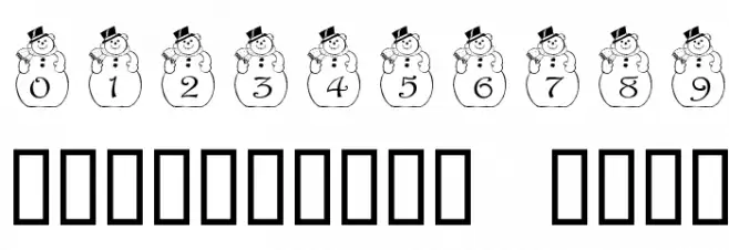pf_snowman2 フォント その他の文字