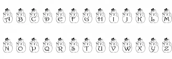 pf_snowman2 Schriftart Groß