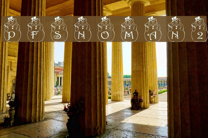 pf_snowman2 Font examples
