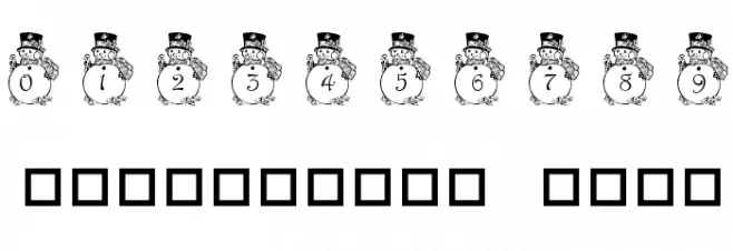 pf_snowman3 Font Alte caractere