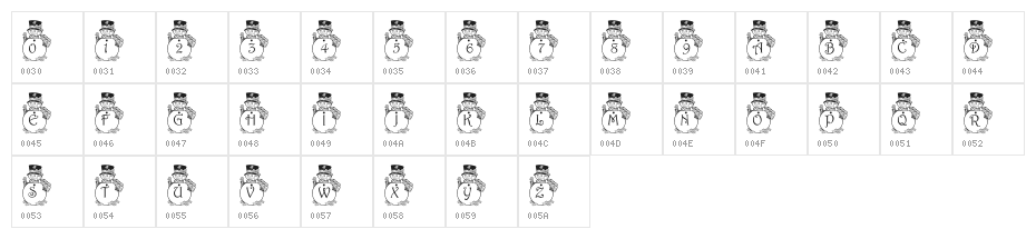 pf_snowman3 Character Map