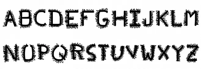 pf_veryverybadfont20 Caratteri MAIUSCOLE