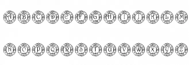 pf_wreath Polices MAJUSCULES