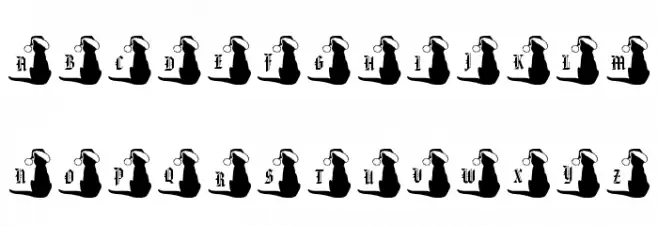 pf_xmas_cat خط أحرف كبيرة