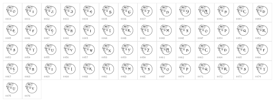 pf_xmas_flower1 Character Map