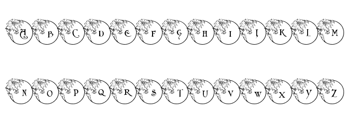pf_xmas_flower1 Font LOWERCASE