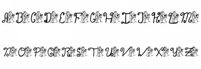 pf_xmas_gator خط أحرف كبيرة