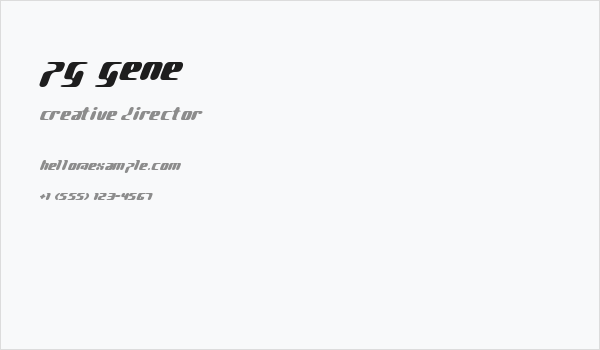pg GENE Business Card