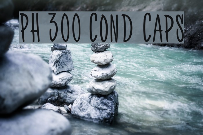 PH 300 Cond Caps Font examples