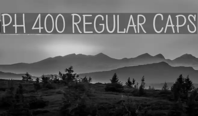 PH 400 Regular Caps Font examples