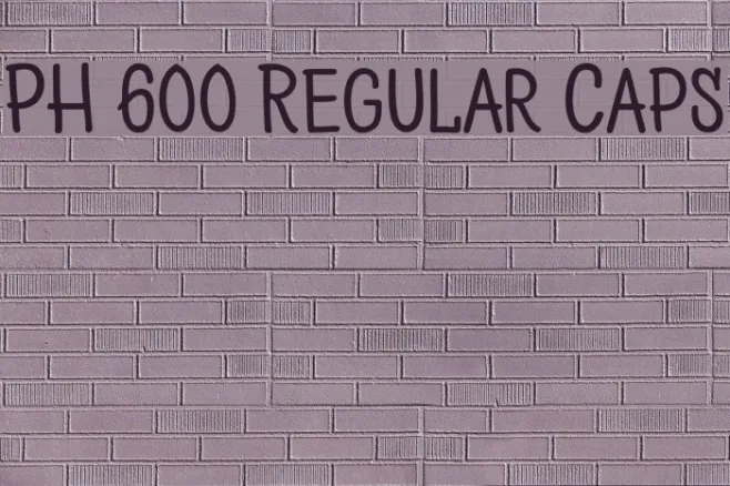 PH 600 Regular Caps Example 1