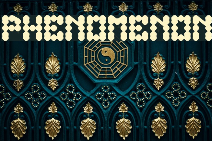 PHENOMENON Font examples