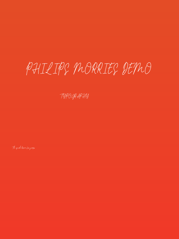 PHILIPS MORRIES DEMO Poster