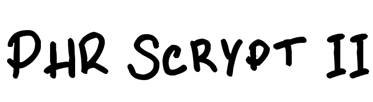 PHR Scrypt II  font caratteri gratis
