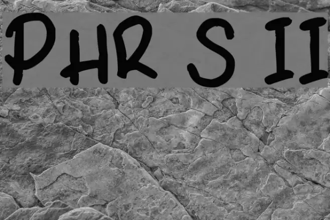 PHR Scrypt II Font examples