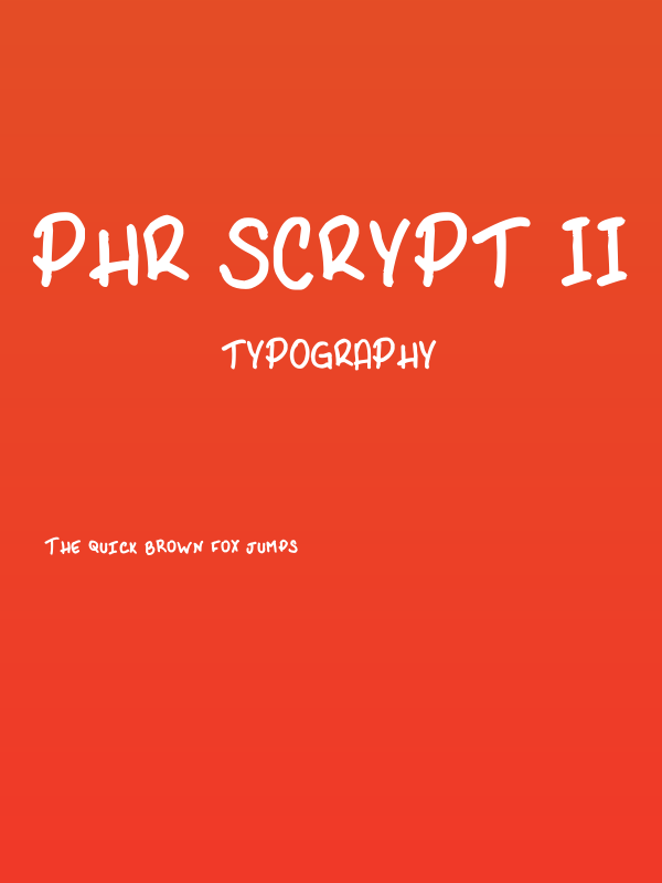 PHR Scrypt II Poster