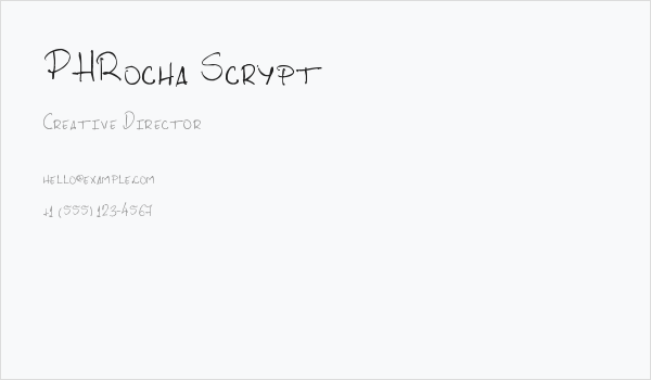 PHRocha Scrypt Business Card
