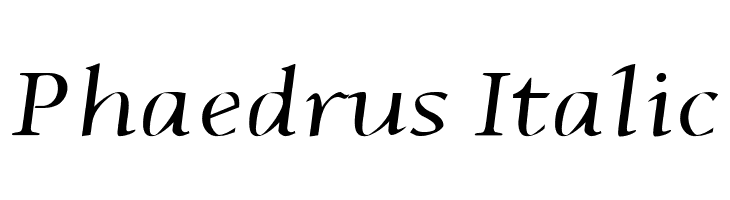 Phaedrus Italic Font