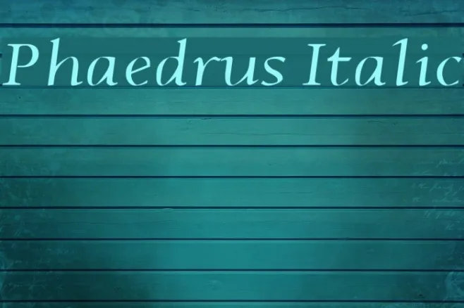 Phaedrus Italic Example 2