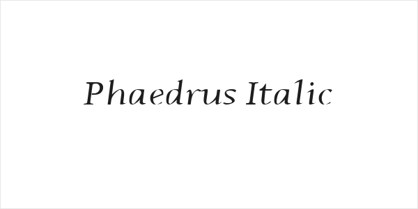 Phaedrus Italic Logo