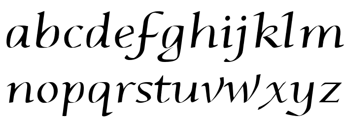 Phaedrus Italic Font LOWERCASE