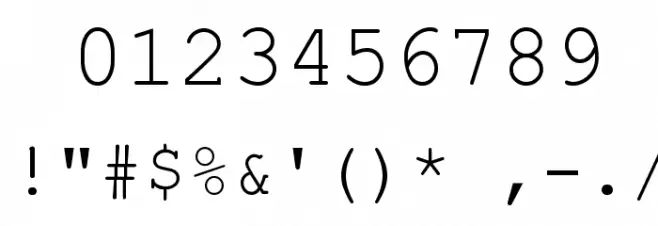 PhaisarnMono Font OTHER CHARS