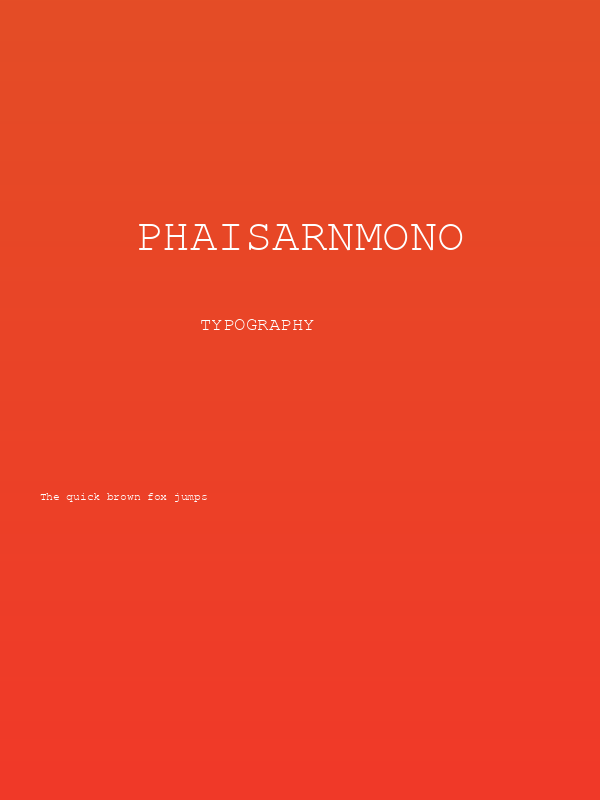 PhaisarnMono Poster