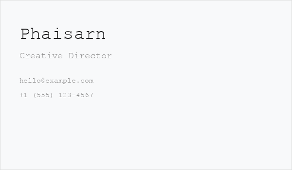 Phaisarn Business Card