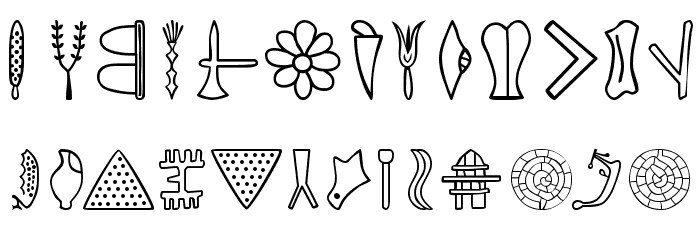 PhaistosAlphabet Font LOWERCASE
