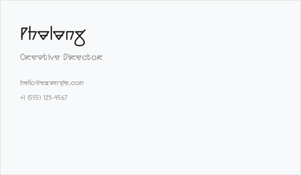 Phalang Business Card