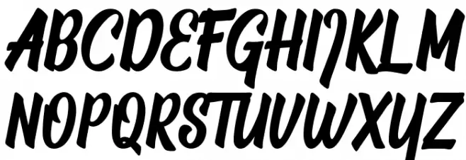 Phamelo Font UPPERCASE
