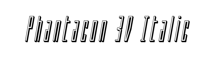 Phantacon 3D Italic  Free Fonts Download