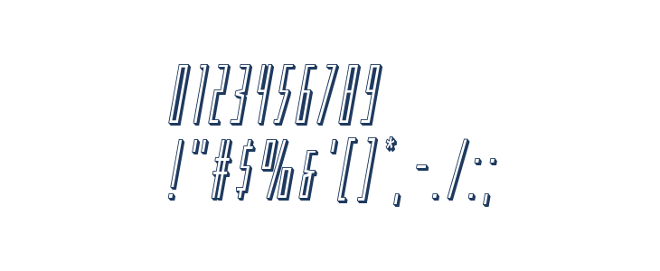 Phantacon 3D Italic Other Characters