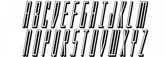 Phantacon 3D Italic 字体 大写
