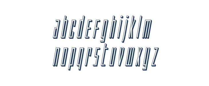 Phantacon 3D Italic Lowercase