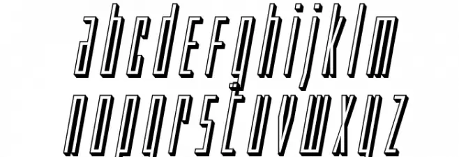 Phantacon 3D Italic 字体 小写